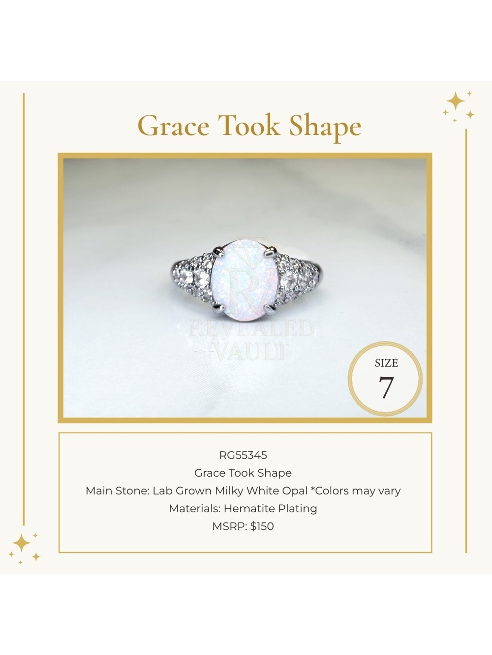 Grace Took Shape - Size 7 - October Birthday 2025